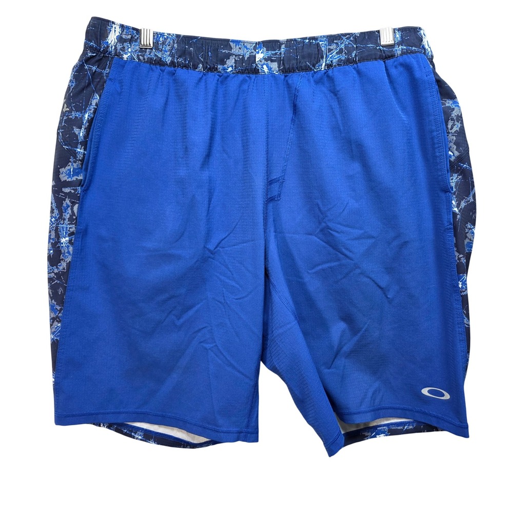 Oakley Athletic Shorts Mens XL Training Gym Activewear Running Sporty Blue Run